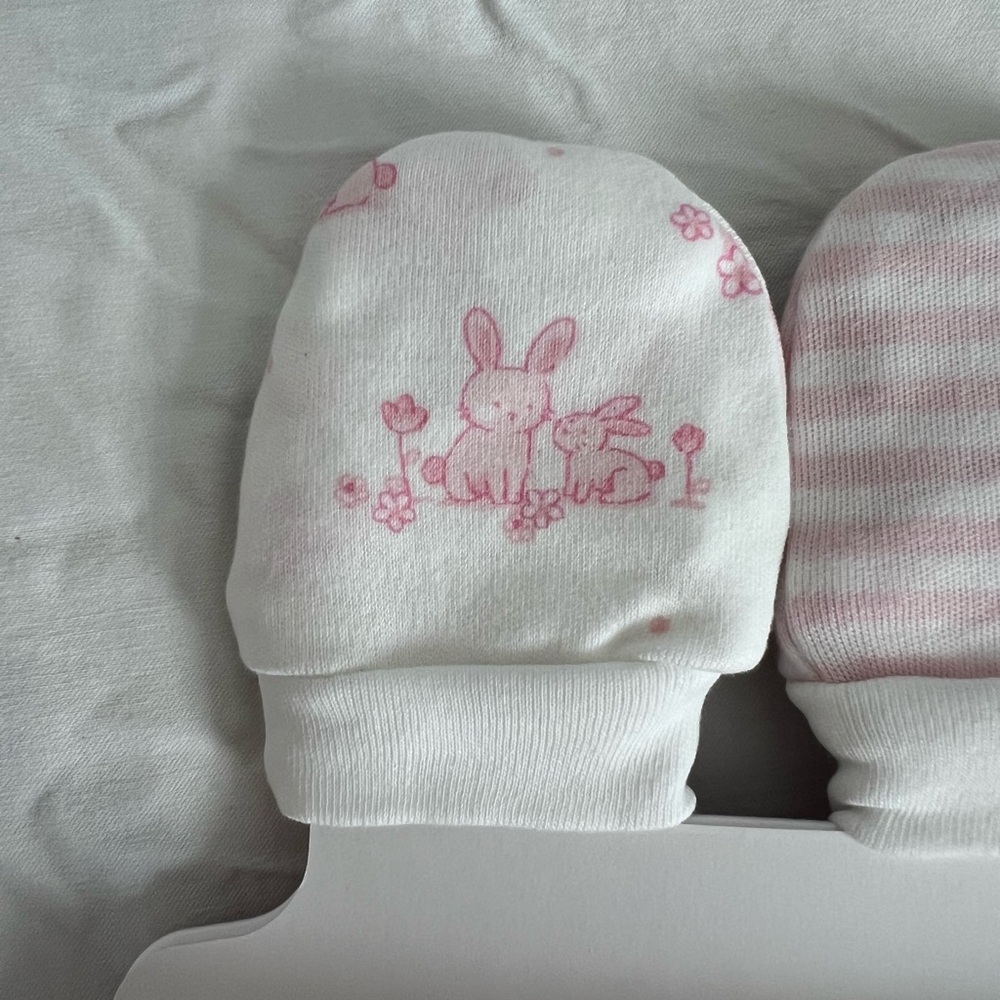 Little Me Soft Pink Hat and Mittens Collection - Picture 3 of 3